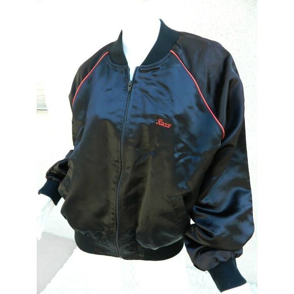 High Five Satin Bomber Movie Studio Monogram Sz L - Picture 2 of 7